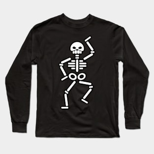 Dancing skeleton abstract drawing Long Sleeve T-Shirt